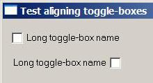 example of left and right aligned checkboxes